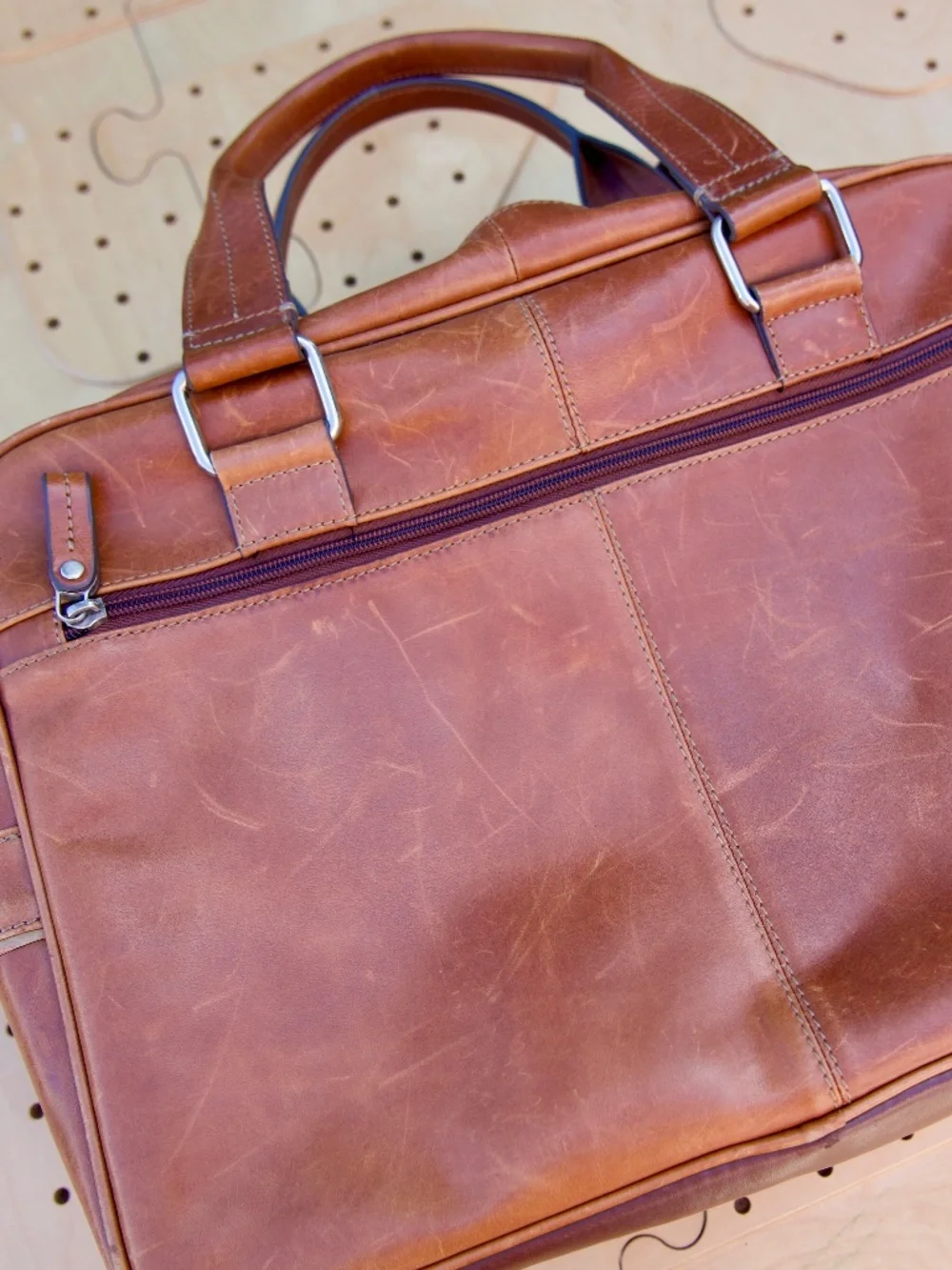 Fossil 100% Leather Trent Laptop Briefcase